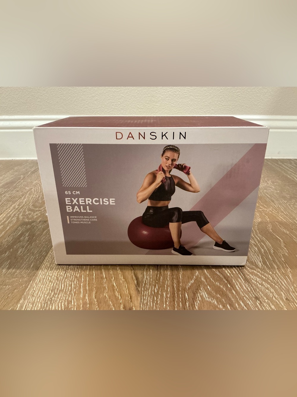 Danskin Burgundy Exercise Ball (65 cm) - NEW IN BOX